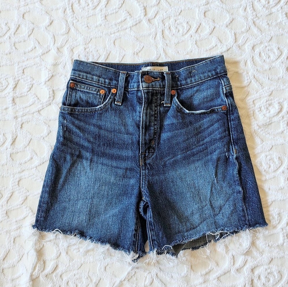 Madewell High Rise Long Denim Shorts 23
